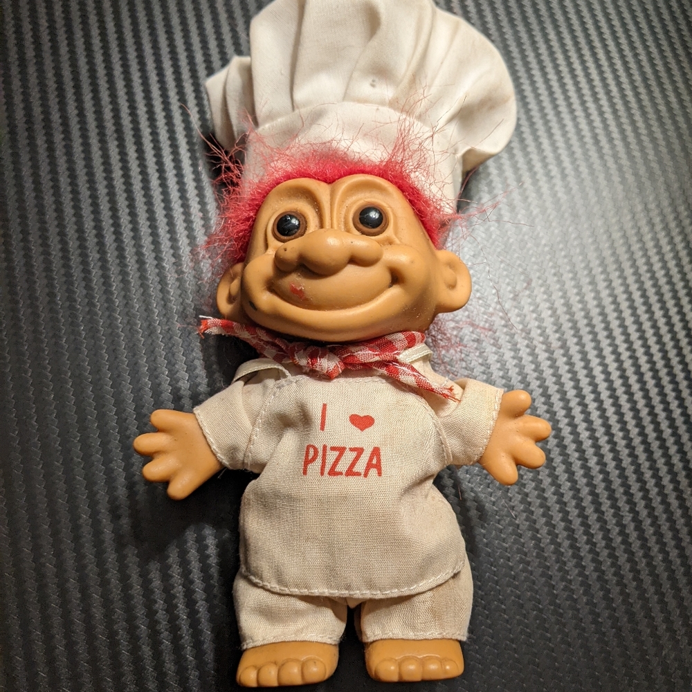 Vintage I ♥️Pizza Troll doll